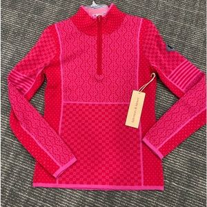 NWT Pow 100% Merino Zip Neck Sweater by Krimson Klover